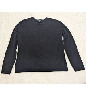 🧶 Lands' End 100% Cashmere Crewneck Sweater Size L Preowned